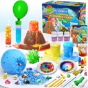 UNGLINGA 50 + Science Lab Experiments Kit for Kids, STEM działalność edukacyjna Naukowcy zabawki prezenty dla chłopców dziewczyny chemia zestaw, Gemstone, wulkan korupcja