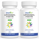 Liposomal Fisetin z suplementami Quercetin 1200 mg na serwowanie, Wysoka absorpcja polifenoli Przeciwutleniacze dla kobiet, mężczyzn, Non-GMO, Gluten- Free, 2 butelek - 120 Softgels