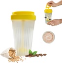 MIUPOO Butelka stirring, Trwały Puchar Stir do Stirring Beverage, Mała Butelka Blender Shaker Butelka, Puchar kawy wielokrotnego użytku Nadaje się do mieszania kawy, Shakes protein, Smoothies, Dodatki do ćwiczeń i napojów