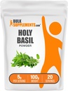BulkSupplements.com Holy Basil Powder - Holy Basil Supplement, Holy Basil Leaf Powder - Tulsi Holy Basil Free, Herbal & Gluten Free, 5g per Serving, 100g (3.5 oz) (opakowanie po 1)