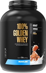 Maxler 100% Golden Whey Protein - 24 g białka na serwowanie - Premium Serwatka Protein Powder for Pre Post Workout - Fast- Absorbujące koncentrat serwatki, Isolate & Hydrolysate Blend - Sól karmel 5 lb