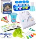 UNGLINGA Kids Science Experiment Kit with Lab Coat Scientist Dress Up and Role Play Toys Gift for Boys Girls Children Birthday Party