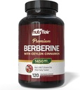 Nutric Flair Berberine z Ceylon Cynamon 1450mg Suplement - 120 Kapsułki 124; Formuła o wysokiej mocy z Berberine HCl & Organic Ceylon Cynamon 124; Non-GMO, Wegan, Gluteny Free