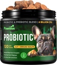 Probiotics for Dogs - Digestive Enzymes Gut Flora, Digestive Health, Immune System - Diarrhea Support, Itchy Skin, Allergies - Pumpkin, Flaxseed Meal, Papaya Powder - Probiotic Chews for Dogs