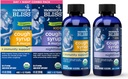 Mamuśka Bliss Organic Cough Syrop & Mucus dla dzieci, dzień i noc Combo Pack z witaminą C i wsparcia odporności, Zawiera organiczny miód i liść Ivy, 4 Fl Oz (Pack of 2)
