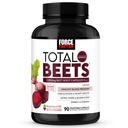 Siła Factor Total Beets Support Blood Pressure Buet Capsules, 1800mg Organic Buet Bueter Powder Supplement with Hawthorn Berry to Support Circulation and Blood Flow, 90 Kapsułki warzyw