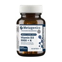 Metagenika Witamina D3 + K - dla Artery Health, Immune Support, Bone & Heart Health * - Witamina D z MK- 7 (Witamina K2) - Nie-GMO - Bez glutenu - 60 Softgeli - 5000 IU