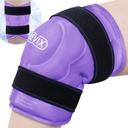 REVIX 20 "XXXL Ice Pack for Knee Discourse and Fatigue, Nadmierne duże opakowania na zimno do relaksacji, Chirurgia zastępcza kolana, Promowanie elastyczności i mobilności z zimnej terapii, Purpurowy
