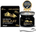 Autentyczny Shilajit Pure Himalayan Organic Shilajit Resin Suplement - Gold + Klasa 85 + Minerały z 75% kwasu Fulvic, Całkowita energia i wsparcie immunologiczne, Czysty Shilajit dla mężczyzn i kobiet, 50g