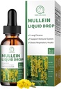 (2 Pack) Mullein Drops for Lungs, 16- in-1 Mullein Leaf Extract 800MG for Lung Cleanse, oddechowy, Immunitet, z Quercetin, Marshmallow, Black Cumin Seed, Elderberry, Non-GMO, 2 Fl Oz