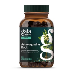 Gaia Herbs Ashwagandha Root - Stress Relief & Sleep Support Supplement - Support Balanced Energy Levels & positive Outlook * - 120 Vegan Liquid Phyto Capsules (60- Day Supply)