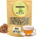 Cure wid Pure Certified Organic Ashwagandha Herbata korzeniowa 124; Cut & Sifted 4oz Non-GMO Nienapromieniowana Ashwagandha Herbata dla kobiet i mężczyzn Adaptatogenetic Wellness 124; Withania Somnifera dla Herbal Infusion & Kapsułki