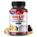Shilajit Pure Himalayan - Energy Booster 85% Kwas Fulvic, Maca Root, Panax Ginseng, Tongkat Ali, Fadogia Agrestis - Metabolizm i wsparcie odporności - 150 Kapsułki