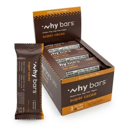 Bary protein, Super Cacao, 2.04 Bary Ounce (Opakowanie 12 Barów protein) - Superfood bar protein, Gluten Free, Nie GMO, Organic, Wegan, Proste składniki