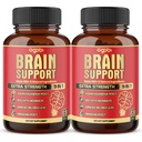 Agobi 9in1 Suplement Wsparcia Mózgu - 2 opakowania 60 Liczy Mieszane Ashwagandha, Panax Ginseng, Gotu Kola, Ginkgo, Czarny pieprz & więcej - Dokładność, Skup, Wspomaganie produkcji pamięci i energii