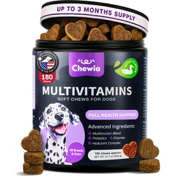 Pies Witaminy 15 w 1 - Pies Multivitamin Chews with MSM for Hip & Joint Health - Dog Supplement for Itchy Skin Relief - Multivitamin for Dogs Immune Support with Enzymes - Skóra & Coat, Wsparcie mobilności