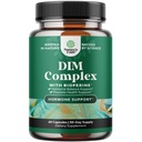 Czysty suplement DIM dla mężczyzn z bioperine - DIM Estrogen Blocker dla mężczyzn dla hormonu równowagi i zdrowia prostaty - Diindolylometan Testosteron Complex z Broccoli Florets - 60 kapsułki