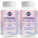Liposomal Hyaluronic Acid Supplements 1000mg- Wysoka Biodostępność Dietetyczna Hyaluronic Acid Capsules- z 200 mg Tremella Polisacharydy do podwójnej siły Nawodnienie skóry, Wspólne smarowanie, 2 Pack
