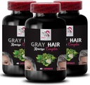 Natural Hair Complex - Gray Hair Reverse - Świeża Vibrancy, Przebudzenie kolorów, Błyszczące włosy, Jasny włosy, Wzbogacenie włosów, Brilliance włosów, Kolor Boost, Transformacja włosów 3 Butelki 180 Kapsułki