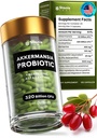 Akkermansia Muciniphila Probiotics 320 Milion CFU Bilans 124; GLP-1 Probiotyk i Prebiotyk 124; Akkermansia Probiotics for guin health Birth124; Inulina Prebiotic Fiber Capsules Astaksantyna & Berberine & Chromium 120