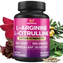 BMVINVOL L Arginine L Citruline Supplement Plus Beet Root, Moringa, Oliwa, Red Spinach for Support Daily - 90 kapsułki