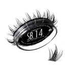 Lashify Star Burst 14mm Gossamer DIY Eyelash Rozszerzenia Refill, Ultimate wielowarstwowe wielowarstwowe Lash wielowarstwowe, czarny, łatwe łuski