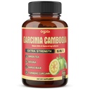 Kapsułki czystej Garcinia Cambogia - 6in1 z zieloną herbatą, Arjuna, Bulb czosnkowy, Turmeric & Black Pepper - 90 Liczby