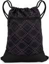 Torba siłownia Drawstring dla kobiet 124; Trwały lekki siłownia Cinch Plecak z graficznych wzorów 124; Wielki dla siłowni i sportu 124; Czarny / Róża - Geometria