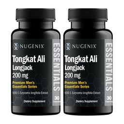 Nugenix Essentials Tongkat Ali for Men, Wsparcie zdrowia mężczyzn, Longjack Eurycoma Longifolia Extract, 60 Count