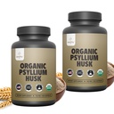 Zealthy Life - Kapsułki z pyllium Husk, All- Natural Psyllium Husk Fiber, Kapsułka z pylium Husk dla Gut Health, Non- GMO & Gluten- Free, 250 Kapsułki Vegan - Opakowanie 2