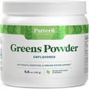 Wzór Wellness Zielony Proszek Superfood - z przeciwutleniaczem, Enzym spożywczy, włókno, Probiotyczne i Adaptogen Mieszanki - Pomaga Gut, Digestive & Immune Health - 30 Służenie - 6.6 oz (Unflavored)