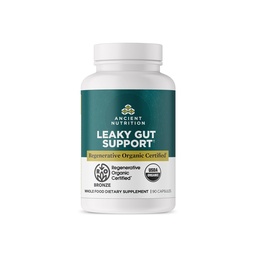 Ancient Nutrition Gut Health Supplement, Regenerative Organic Certified Leaky Gut Kapsułki, Skomponowane z grzywą Lion 's Mane, Fermented Licorice Root and Spearmint, Gluten Free, Paleo i Keto Friendly, 90