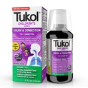 TUKOL Leki dla dzieci Kaszel - Kaszel & Odporność na przekrwienie, Kaszl Suppressant dla dzieci, Chłodna i Kasztanowa Medycyna, Syrop dla dzieci Kaszel dla lat 4 + Grape Flavor 4 FL OZ