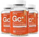 Elementy zasadnicze Glukozamina Chondroitin MSM Boswella Serrata Hyaluronic Acid Supplement Joint Supplement Antioksydant Supplement for Flexibility - 270 kapsułki (3 opakowania)