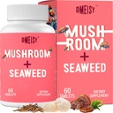Podjęzykowy Mushroom Complex, 18- in-1 Mushroom Supplement, Lions Mane, Reishi, Turcja Ogon & Więcej - Suplementy mózgu do pamięci i skupienia, Suplementy pamięci, Energia, Nastrój, Immunitet, 60 Tabletki