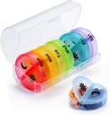 Skrzynka medyczna Travel Pill Organizer Case, 2 razy dziennie, Duży AM / PM Cotygodniowy dispenser pill Planner, Medicine Reminder Holder 7- Dzień dla witamin, Oleje rybne, Codzienne suplementy wapnia, kapsułki