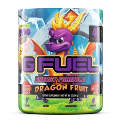 G Paliwo Spyro Dragon Energy Drink Powder, Pre Workout Cafeline Mix for Gaming, Sugar Free Focus Amino, Witamina + Przeciwutleniacze, 9.8oz (Dragon Fruit, 40 Servings)