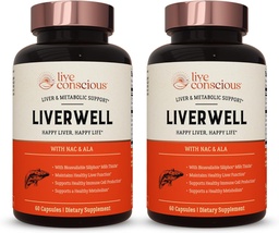 Endo Well Liver Cleanse, Odmładzanie, Wsparcie Metaboliczne - Suplement do Wątroby dla Zdrowia wątroby w / Wysoce Biodostępny ekstrakt z cieśni mleka, N- Acetylo Cysteina, Kwas Lipowy alfa, Cynk, Selen - 2 opakowania