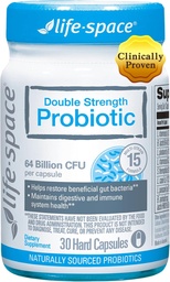 Life- Space Podwójna Siła Broad Spectrum Probiotic, 64 Miliard CFU & 15 Cieśniny różnicowe, Reducative Formulated for Digestive Health & Immune Health, Probiotyka dla kobiet i mężczyzn - 30 Kapsułki Veg