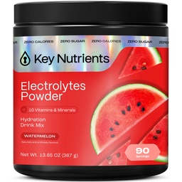 KLUCZOWE NUTRIENTY Multiwitamina Elektrolity Proszek No Sugar for Recovery - Odświeżający Arbuz Elektrolit Proszek - Nawadnianie Proszek - No Calories, Gluten Free Electrolites Proszek - 90 Słupki