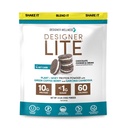 Designer Wellness, Designer Lite, Low Calorie Natural Protein, Prebiotic Fiber, Key Vitamins & Minerals, Chocolate Cookies & Cream, 25.6 Ounces