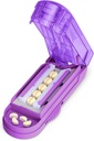 ONE PIX Pill Cutter Splitter do małych i małych pigułek, wielokrotne tabletki cięcia w czasie w połowie z ukrytym ostrym stali nierdzewnej Ostrze, Purpurowy