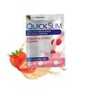 Quick Slim Wysokie Trzęsienie masy ciała białka dla kobiet i mężczyzn, Kompletny proszek do zastępowania posiłków, niskokaloryczne shakes diet, przerywany post, Keto, Gluten Free (1 porcja, krem truskawkowy)