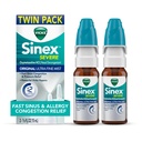 Vicks Sinex SEVERE Alergia & Sinus Nasal Spray, Original Ultra Fine Mist, Decongestant Medicine, Ulga od zatorów nosowych z powodu zimna lub alergii, Sinus Pressure Relief, 265 Sprays x 2