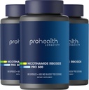 ProHealth Nicotinamid Riboside Pro 500. Opatentowany NR Niagen 500mg Plus 250mg TMG. NAD + Suplement zwiększa NAD +. NR Suplement Proven w 300 Badania. 30 Służenia (3 opakowania)