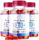 (3 Pack) Slim Aura Keto ACV Gummies - Oficjalne Slim Aura Keto Plus Jabłko Cider Vinegar 1050MG Advanced Formula Gummys, All Natural Premium Formula, Slimaura Gomitas Recenzje, 300 Gummies za 5 Miesiące