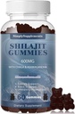 Shilajit Gummies z Ashwagandha i Chaga dla mężczyzn i kobiet - Shilajit Suplement z Minerałów śladowych i kwasu Fulvic dla energii i wsparcia odporności, 60 Gummies