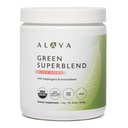 Alaya Organic Super Zielone Proszek - Premium Green Juice Superfood Supplement Proszek - Adaptogeny, Przeciwutleniacze i Probiotyki Mieszanka - USDA Organic, Non-GMO, Wegan - 30 Słupki (Mieszane Berry)