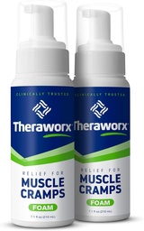 Theraworx Relief for Muscle Cramps Foam-Acting Skurcz mięśni, Ból nóg z siarczanem magnezu - 7.1 oz - 2 Hrabia