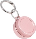 Daily Metal Carrying Case - Przenośny Keychain Pill Holder, Waterproof Small Travel Pill Container for Earsticks Coins, Kompatybilny z pętlą, Eargasm & Vibes, Compact Mini Purse Pill Box (różowy)